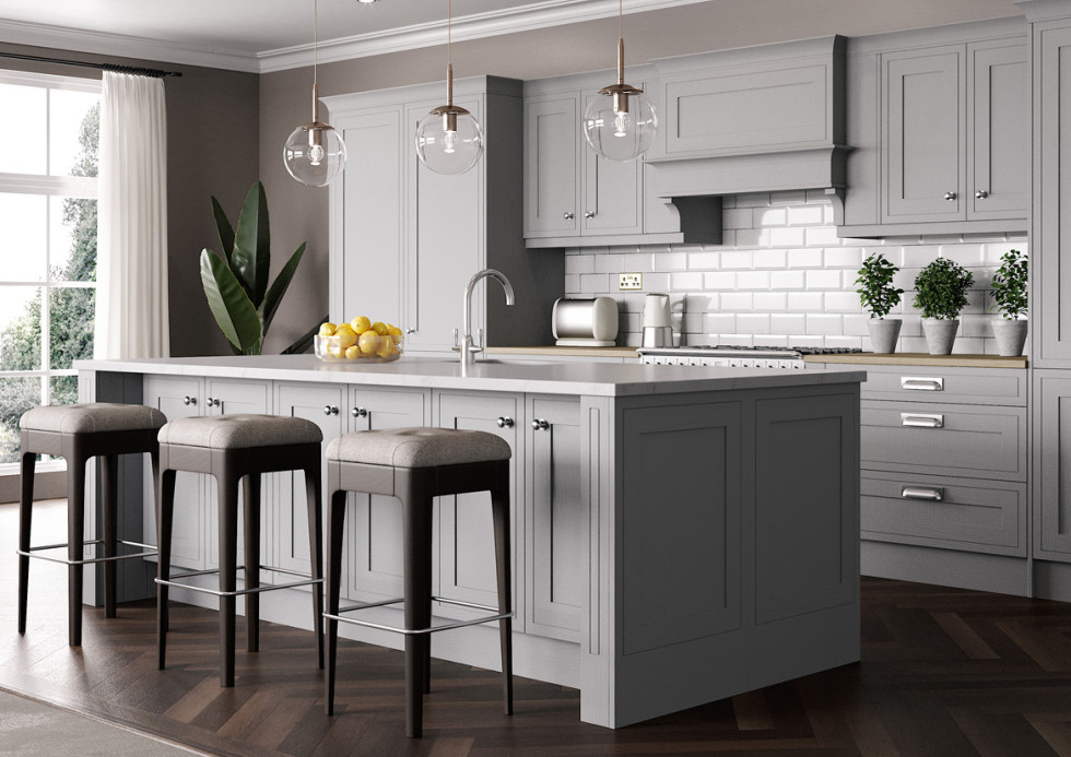 Light Grey Grey Kitchen Cabinets