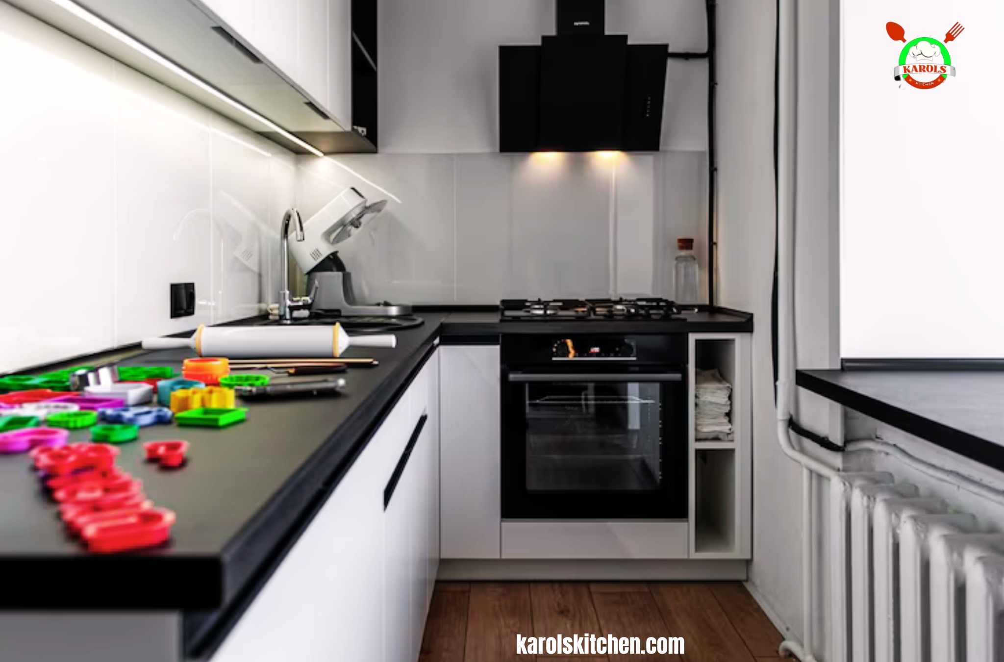 Gray Kitchen Cabinets Black Appliances