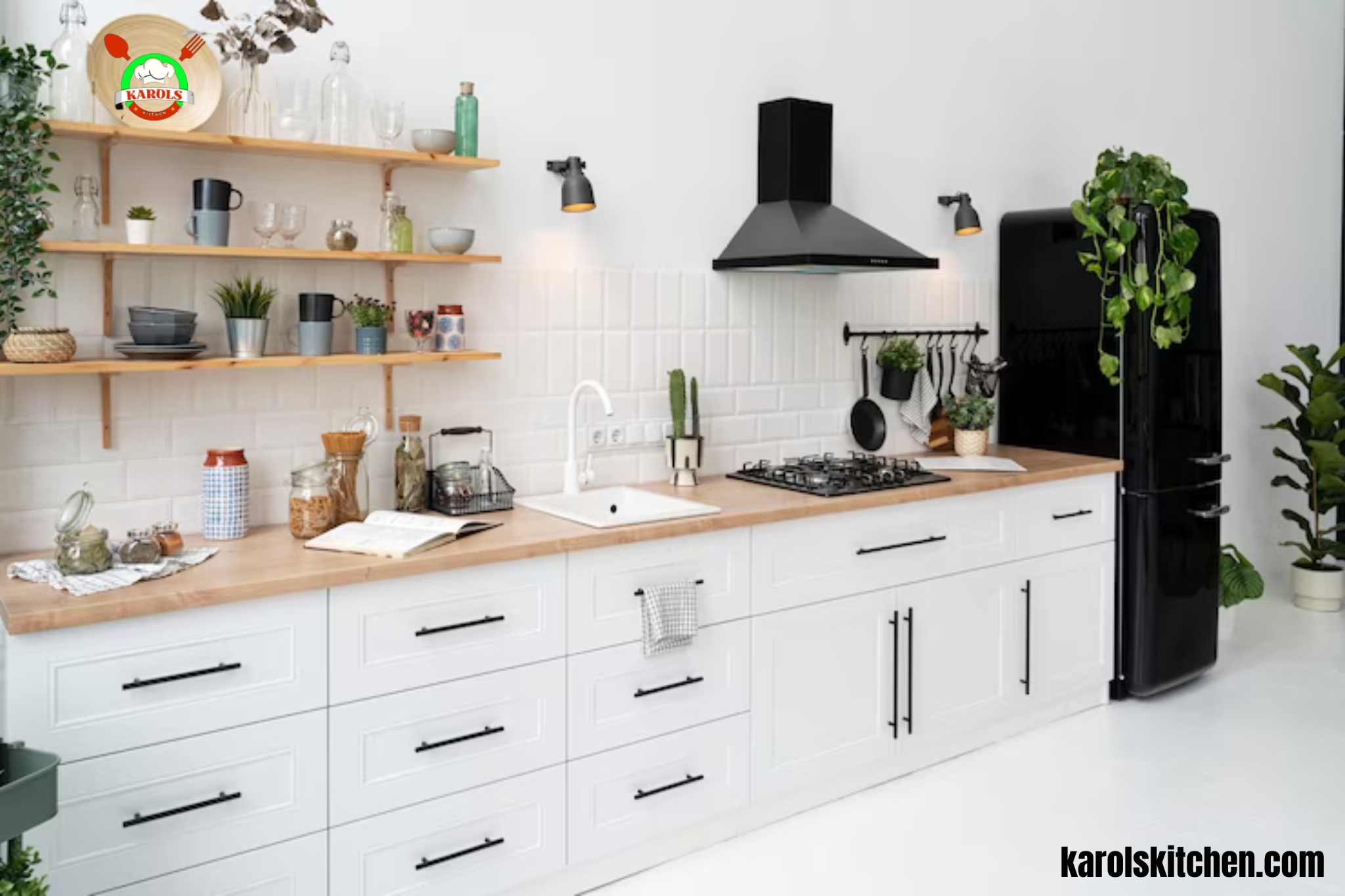 Modern Whitewash Kitchen Cabinets